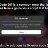 Roblox error code 267 message